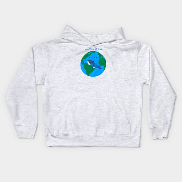 Love Your Mother Earth Kids Hoodie by Coconut Moe Illustrations